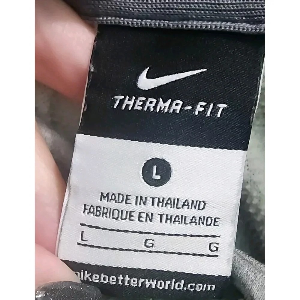 Nike Therma Fit Hoodie Women's Large Gray Just Do It Kangaroo Pouch **Minor Flaw